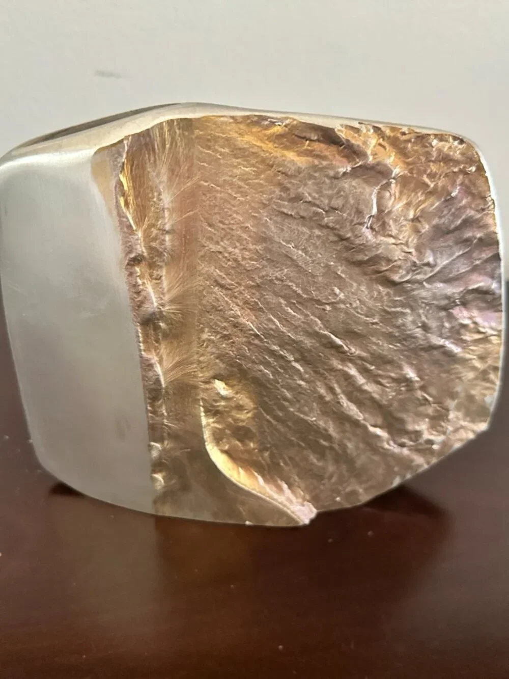 Vintage Helgi Joensen Modernist Brutalist Style Tinn Pewter Vase Made in Norway